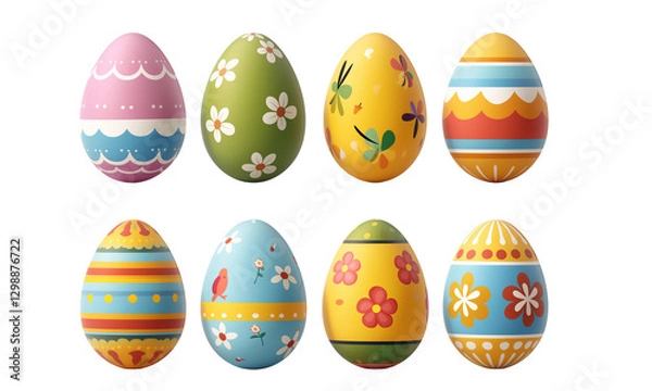 Obraz set of easter eggs