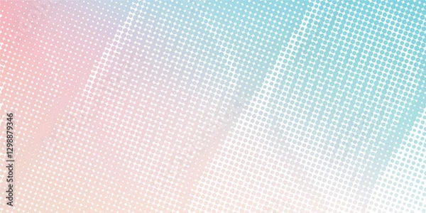 Fototapeta Abstract halftone flowing wavy gradient dots shape isolated on transparent background.