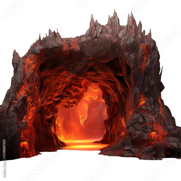 Fototapeta lava cave transparent background 