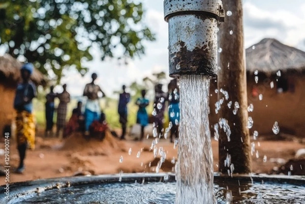 Obraz Ensuring sustainable access to fresh water for all villagers.
