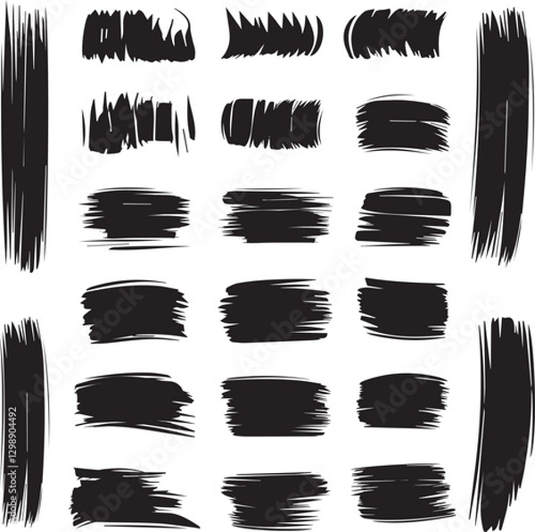 Obraz Black brush strock set 