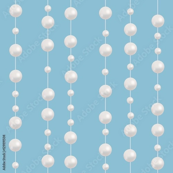 Fototapeta Pearl background seamless pattern