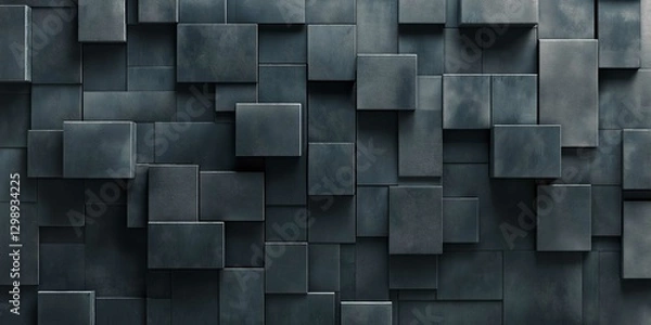 Fototapeta Textured industrial walls in brushed gray tones create a modern and rugged backdrop suitable for design or artistic projects