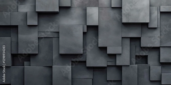 Fototapeta Modern abstract background featuring textured industrial walls in brushed gray tones, creating a rugged aesthetic ideal for various design applications