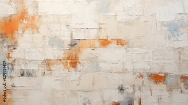 Obraz Modern abstract wall art with textured brushstrokes and serene palette