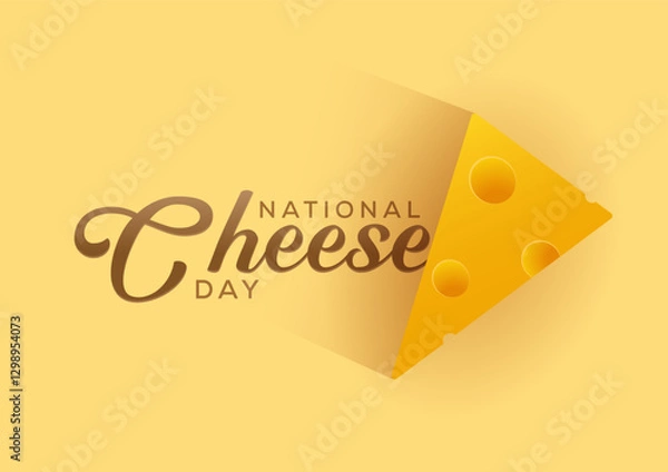 Obraz national cheese day piece of cheese vector