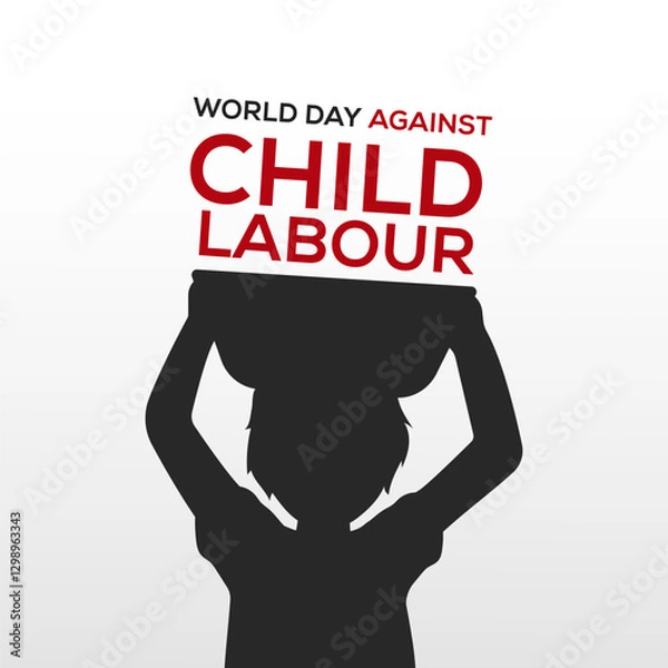 Obraz world day against child labour sign