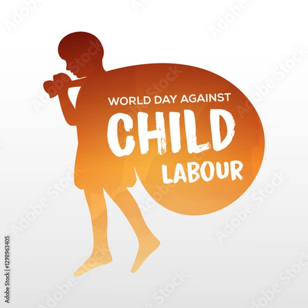 Obraz world day against child labour vector