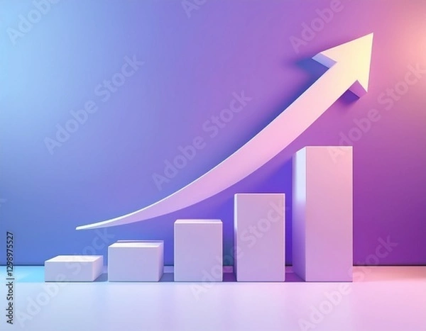 Fototapeta progress or development concept, Business growth, investment profit increase, arrow graph future growth plans, growing sales and revenue.
