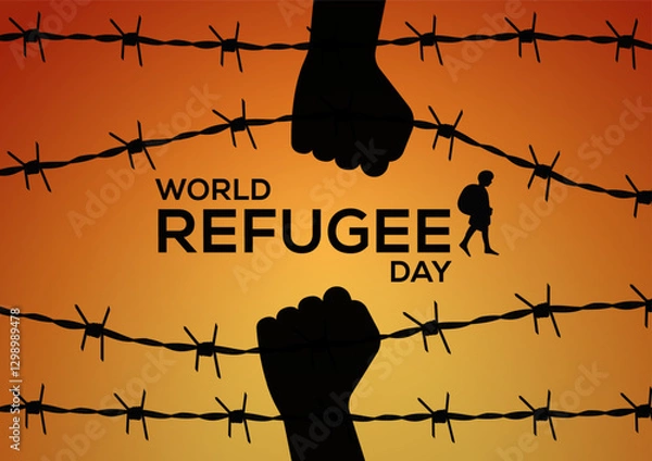 Obraz world refugee day poster