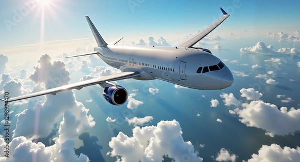 Fototapeta Big plane flying