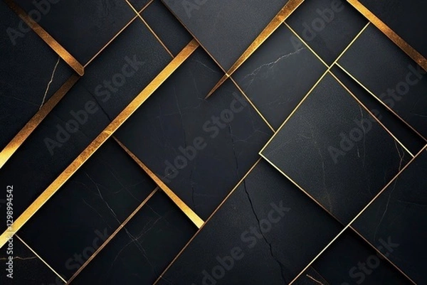 Fototapeta Black marble texture with golden lines, abstract background for design cover and wallpaper. High resolution. Black marble pattern, dark color background, dark gray and black marble,