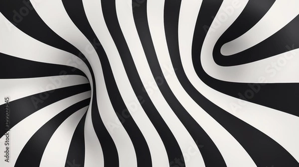 Fototapeta Mind-bending optical illusion of interlocking shapes and swirling patterns, creating an abstract maze of hypnotic visual distortion