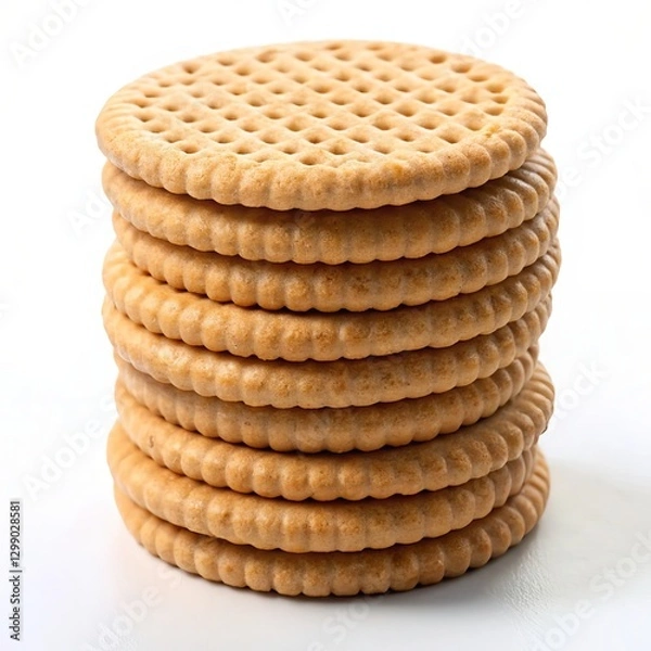 Fototapeta Crisp Waffle Cookie Stack