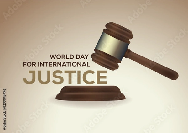 Obraz world day for international justice banner vector
