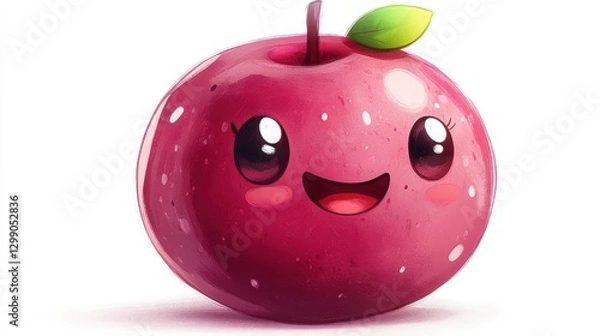 Fototapeta red adzuki beans isolated,cartoon