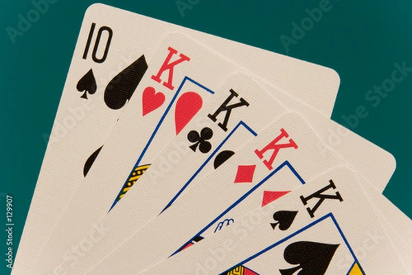 Fototapeta cards 07 poker 4 of kind