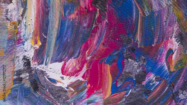 Fototapeta abstract acrylic handpainted background texture on cardboard