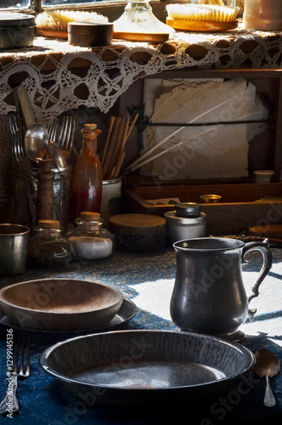 Obraz Dinner Table Set Next to Window