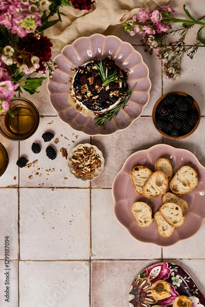 Fototapeta Brie and Bread