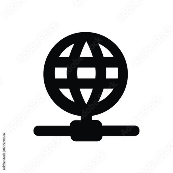 Fototapeta Internet, Glob icon. Simple vector sign.