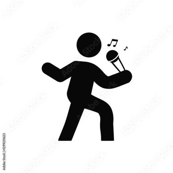 Fototapeta singing icon. Simple vector sign.