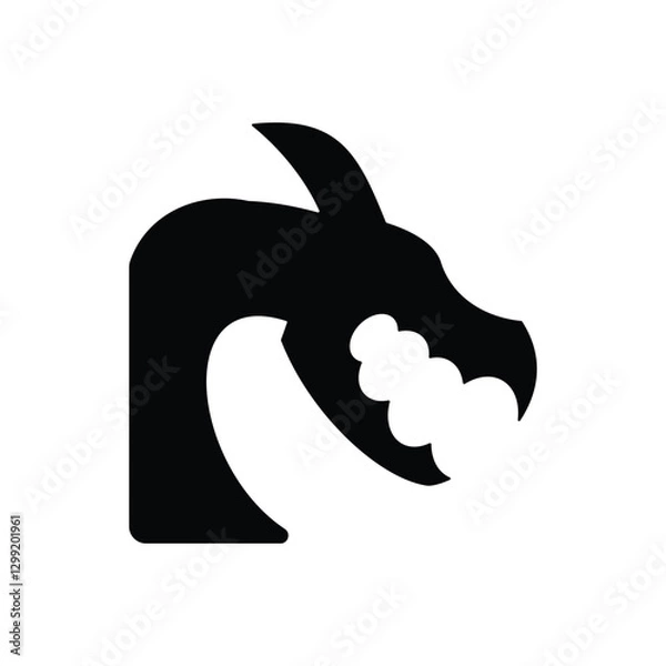 Obraz Dragon icon. Simple vector sign.