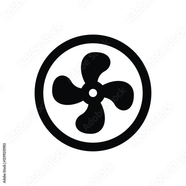 Fototapeta Fan icon. Simple vector sign.