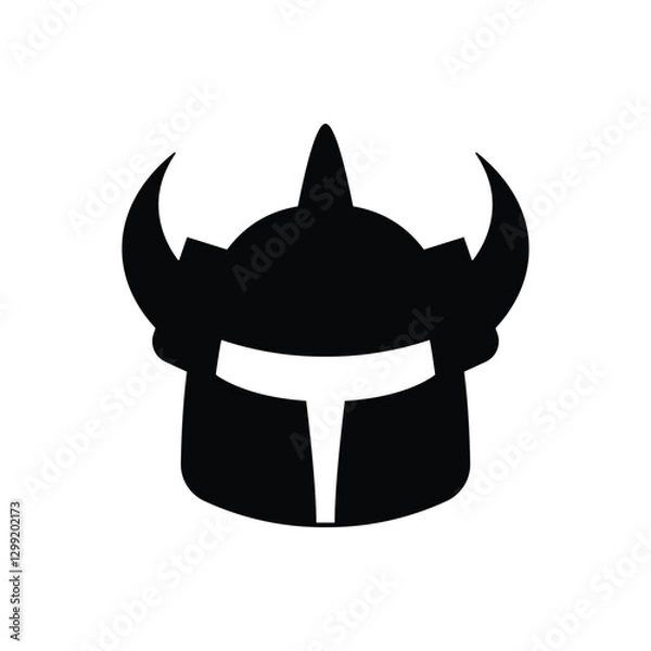 Fototapeta Helmet icon. Simple vector sign.