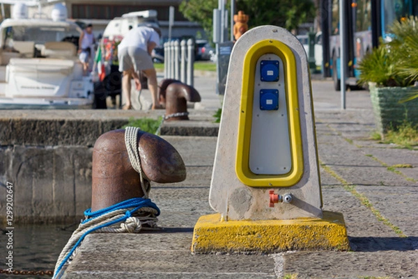 Obraz Eletrical Distribution Pedestal on a Jetty