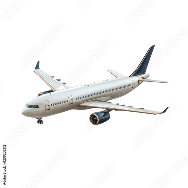 Obraz Logistic Airplane side view isolate on white or transparency background