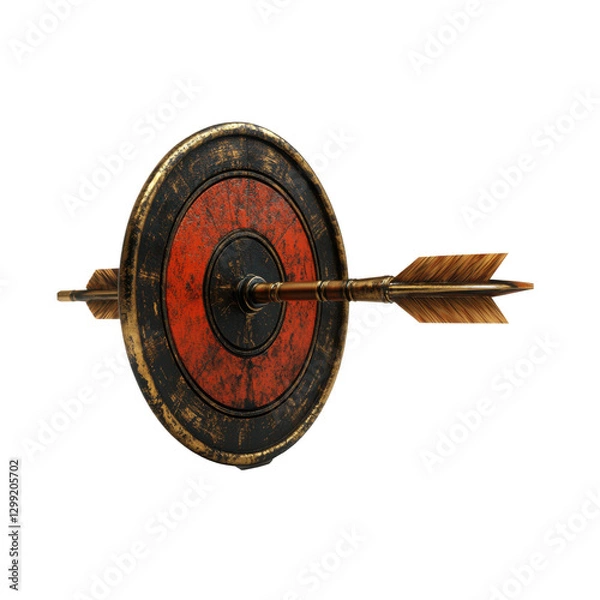 Obraz Dart Arrow side view on transparency background