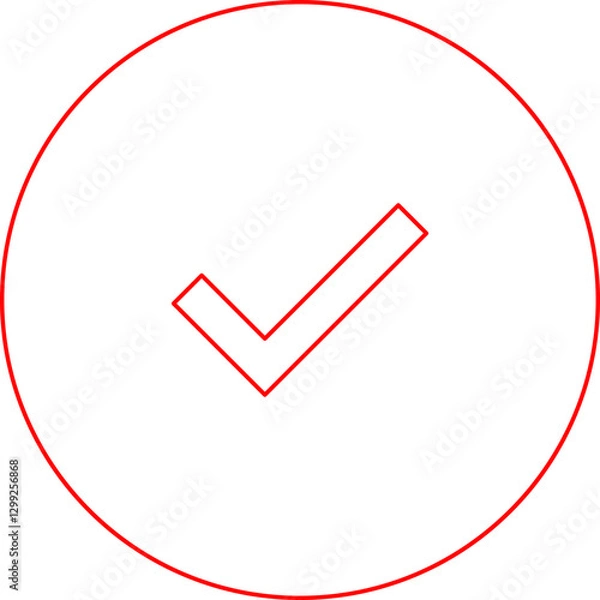 Fototapeta Checked icon single vector illustration