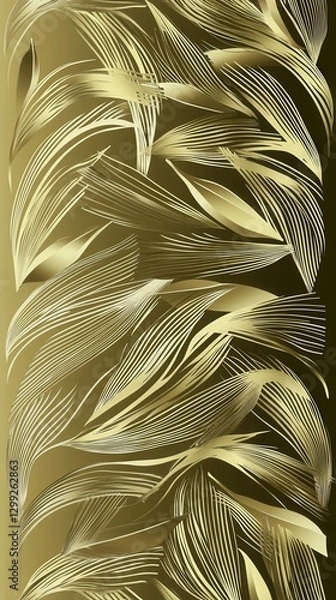 Fototapeta Stunning Gold Abstract Design with Intricate Lines