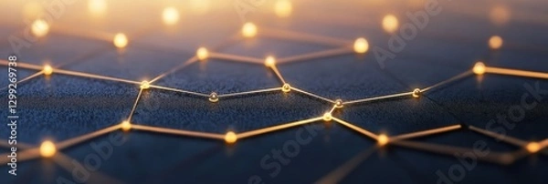 Fototapeta digital energy grid, futuristic digital energy grid with glowing lines, renewable energy outlines, and tech-driven icons on a dark background
