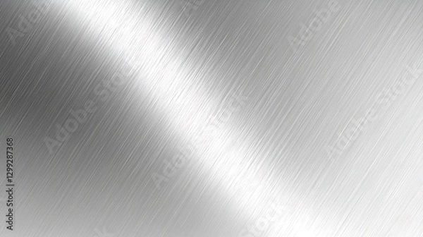 Fototapeta Shiny, brushed aluminum texture with a metallic, silver gray pattern