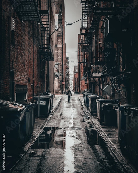 Obraz Dark alley in Boston, Massachusetts.