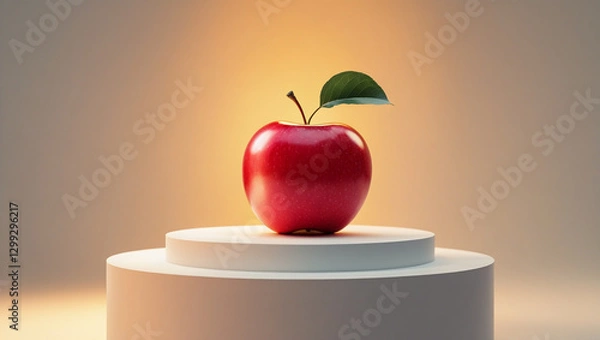 Obraz red apple on a white background