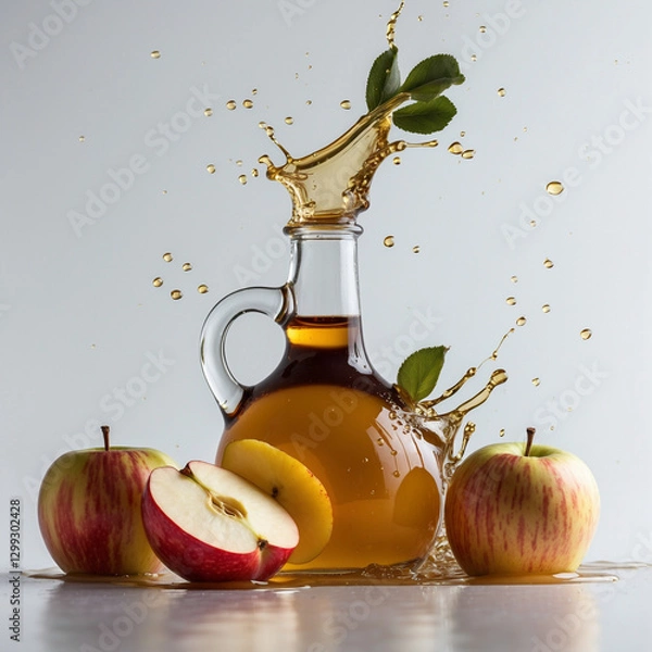 Fototapeta still life with apple juice