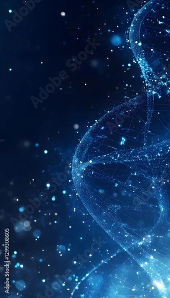 Fototapeta A luminous and abstract depiction of glowing particles in space