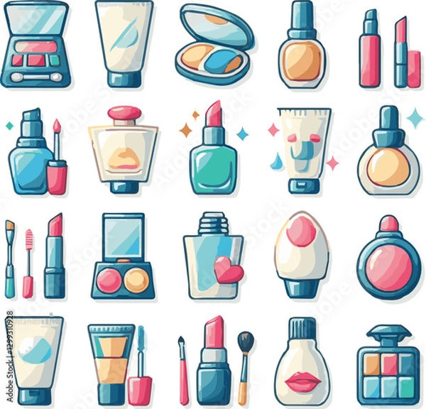 Obraz cosmetic icons