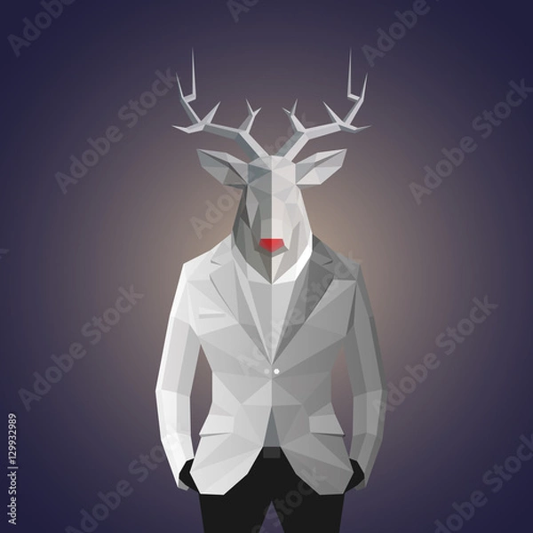 Obraz Stylish deer. Rudolf.