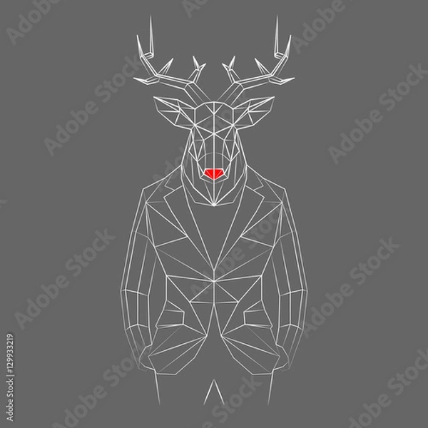 Obraz A deer with white lines.