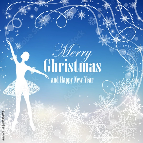 Obraz Christmas and New Year greeting card