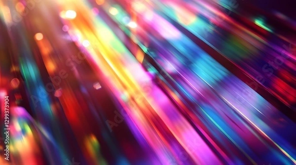 Fototapeta Flickering rays of light and patterns