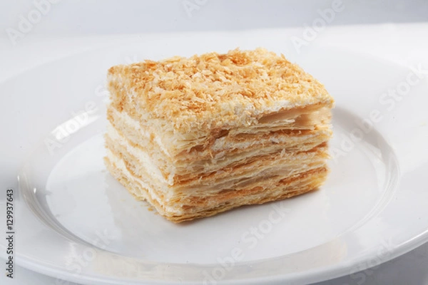 Obraz honey cake isolated on white background