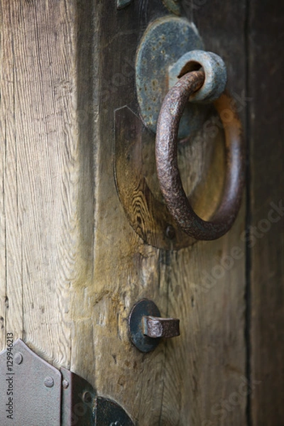 Fototapeta Japan Nara Todai-ji Temple Door knobs of shrine close-up
