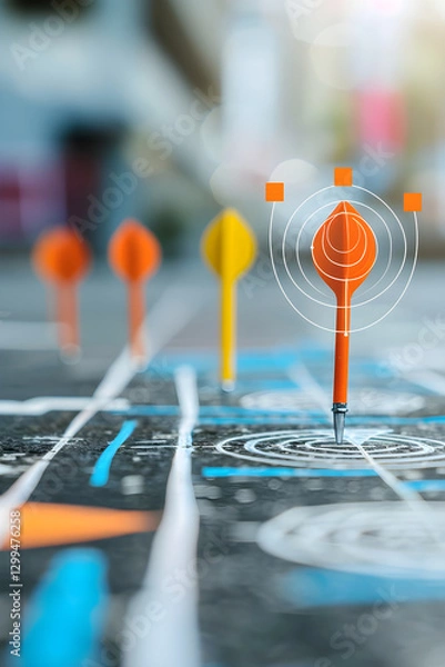 Obraz Visualization of Strategic Planning Process in Modern Design