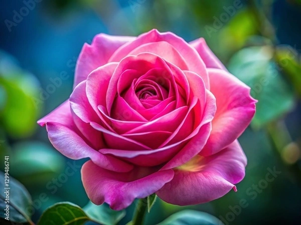 Fototapeta Delicate Pink Rose Close-up:  A Documentary Style Photograph