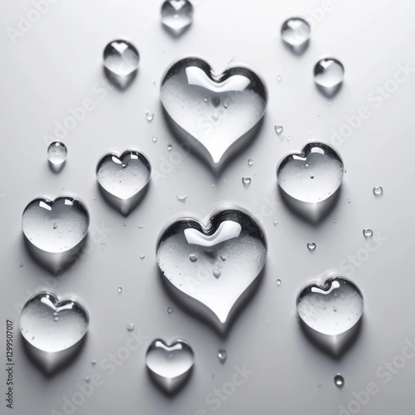Obraz ハート型の水滴
